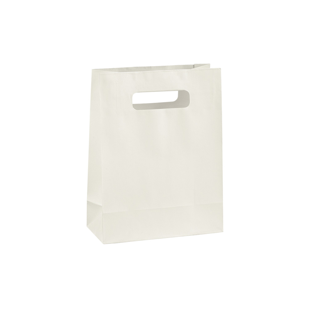 SHOPPER CON FORO ACQUARELLO AVORIO 310X120X380MM - Pergamos